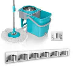 ENERGY PLUS - Trapero Giratorio Microfibra + Organizador Escobas x6