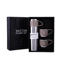 GENERICO - Termo Frío Caliente x3 vasos Acero Inoxidable 500ml