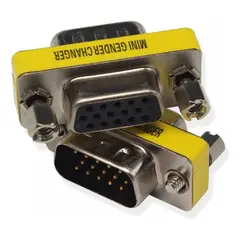 GENERICO - Convertidor Adaptador Vga Cambiador Genero Macho A Hembra