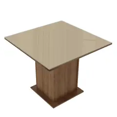 MADESA - Mesa de Comedor Cuadrada 5363 MarrónCrema