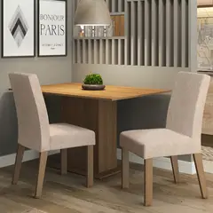 MADESA - Juego de Comedor Manu con 2 Sillas
