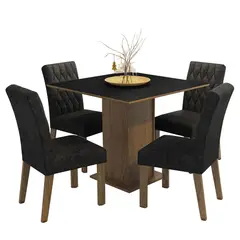MADESA - Juego de Comedor Livia con 4 Sillas Oxford