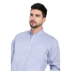 LEC LEE - Camisa Manga Larga Dril para Hombre - Azul Claro.-