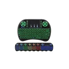 SKY - Mini Teclado Keyboard Led Para Tv Box Smart Tv Color Del Teclado Negro