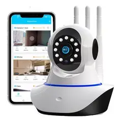 GENERICO - Cámara De Seguridad vigilancia Robótica 1080P Hd 3 Antenas wifi