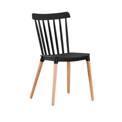GENERICO - Silla De Comedor Moderna Con Patas De Madera De Haya negro