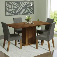 MADESA - Juego de Comedor Keila con 4 Sillas