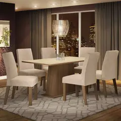 MADESA - Juego de Comedor Luciana con 6 Sillas