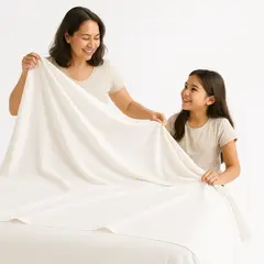 TRU - Juego de Sabanas Queen Blanco 180 Hilos