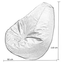 MUEBLES FANTASIA - Puff Pera Cuerotex Turquesa GRANDE Muebles fantasía