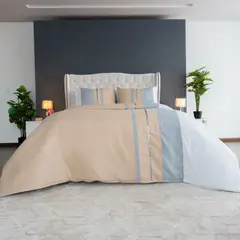 AMARE HOME - Duvet Cover Beige - Colección Ilusión 6 Piezas Sencillo.