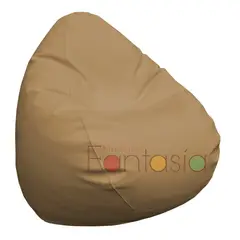 MUEBLES FANTASIA - Puff Pera Cuerotex Beige GRANDE Muebles fantasía