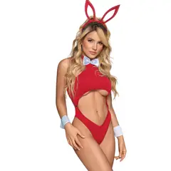 GUIA CEREZA - Disfraz Coneja Obelix Cereza Lingerie Rojo