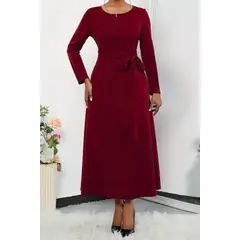 NEGRELI - VESTIDO SILUETA AMPLIA CON LAZO REF-4035