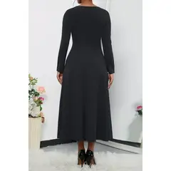 NEGRELI - VESTIDO SILUETA AMPLIA CON LAZO REF-4035