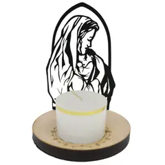 GENERAL - Porta Vela Religioso De Proyección De Virgen Maria Pequeño Con Velon
