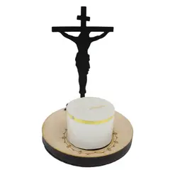 GENERAL - Porta Vela Religioso De Proyección De Cruz Pequeño Con Velon