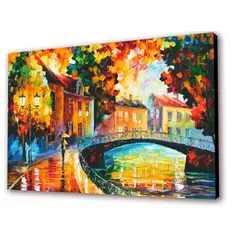 ART INDUSTRY - Cuadro 50x30 Cms Decorativo Tipo Oleo Puente 1