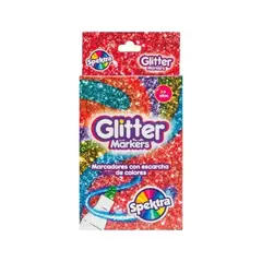 SPEKTRA - Set De Marcadores Glitter Markers Caja X6 Para Niños Niñas