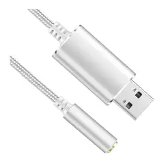 GENERICO - Tarjeta De Audio Sonido Y Micrófono Externa Usb A Jack 35mm