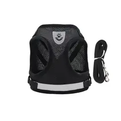 KIDSHOP - Correa De Pecho Mascotas Arnes Seguridad S Negro