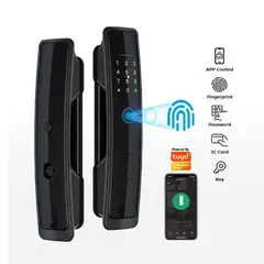 GENERICO - Cerradura Inteligente Wifi Huella Tarjeta Y Contraseña Hr17