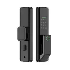 GENERICO - Cerradura Inteligente Wifi Tuya Alexa Negro 100 Huellas F6