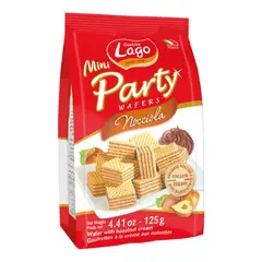 GENERICO - Galleta Lago Mini Party Wafers Avellanas X 125G