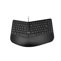 GENIUS - Teclado ergonómico USB color - negro