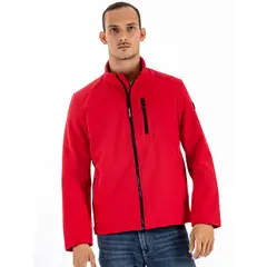 CALVIN KLEIN - Chaqueta Roja Rompeviento Suave Con Cremallera