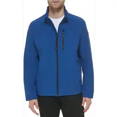 CALVIN KLEIN - Chaqueta Azul Rompeviento Suave Con Cremallera Para Hombre
