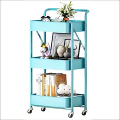 NO NO - Carro Cocina Y Baño De 3 Canasta Con Ruedas Plegable