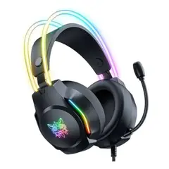 JALTECH - Audífonos Gamer Jal-x26 Con Rgb De Lujo Y Micrófono Negro