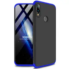 GENERICO - Funda Carcasa Estuche Protector Para Redmi note 7 Negro con Azul