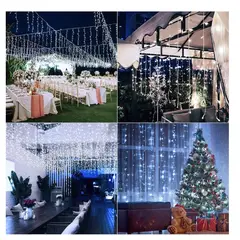 GENERICO - Cascada 9x2 M Efecto Sube Y Baja Navidad Luz Led Blanca