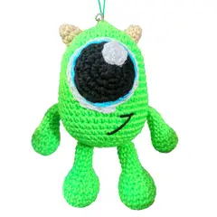 VANIDADES COLLECTIONS - Amigurumi Mike Wazowski Llavero Mike Wazowski