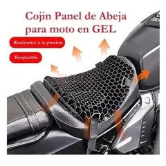 GENERICO - Almohadilla Cojín Universal Motocicleta Nido de Abeja