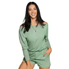 ATYPICAL - Enterizo Corto Mujer Verde 32804