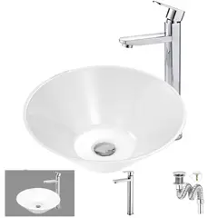 GENERICO - Kit Lavamanos Stagno Grifería Agua Fría Quadratto-desagüe