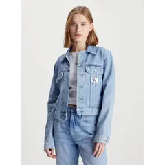 CALVIN KLEIN - Chaqueta azul Jeans cropped 90s