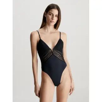 CALVIN KLEIN - Body Negro En Encaje - Minimalist Lace