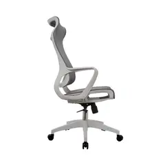BONNO - Silla de Escritorio Rigs Con Cabecero Gris