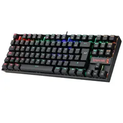 REDRAGON - Teclado Gamer Kumara K552 Negro Alámbrico RAINBOW Switch Rojo