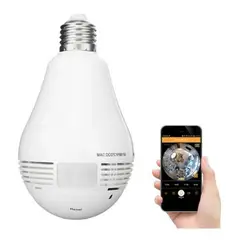 GENERICO - Cámara Bombillo Discreta Wifi Hd Seguridad Visión 360 Grados