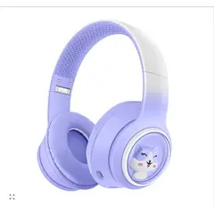 GENERICO - Audífonos diadema bluetooth figura gatito AKZ-08