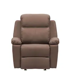 ELITE LIVING - SILLA RECLINABLE MARSELLA 1P MECEDORA CUERO SINTETICO CHOCOLATE