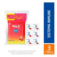 MK - Oferta Vita C 500Mg X 12Tabletas Pague 2 Lleve 3