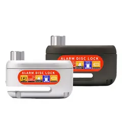 TOURTLE - CANDADO PARA DISCO DE MOTO CON ALARMA PLATA