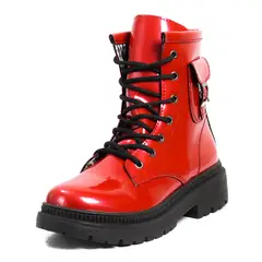 VIAR - Botas Charol Para Mujer Lili Rojo