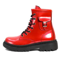 VIAR - Botas Charol Para Mujer Lili Rojo